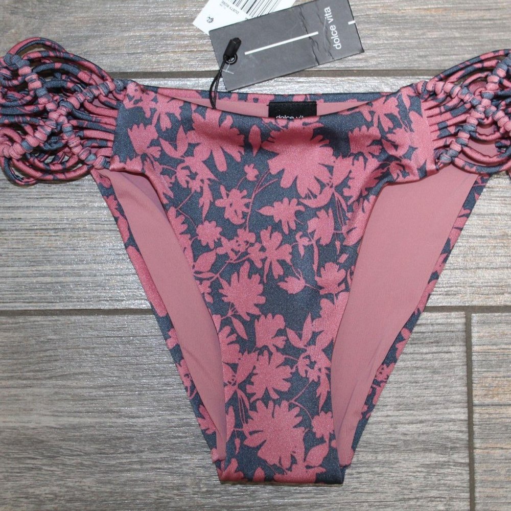 NWT $75 Dolce Vita Macrame Side Hipster Bikini Swim Bottoms XS X-Small - Picture 7 of 10